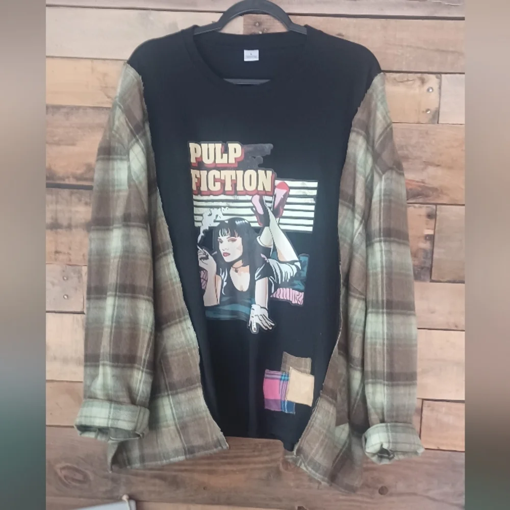 Upcycled Pulp Fiction Graphic Shirt - Picture 4 of 9